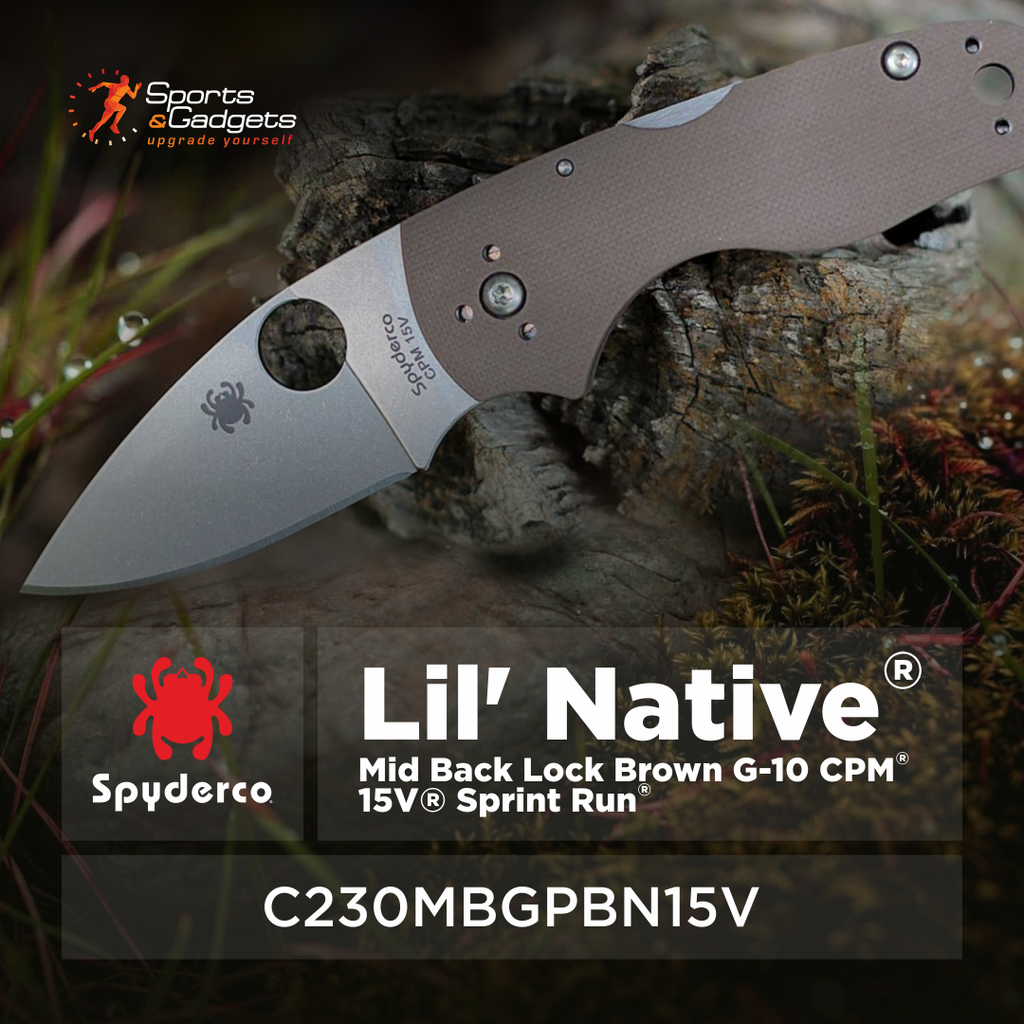 🗡️ Spyderco Lil’ Native Mid Back Lock Brown G-10 CPM 15V Sprint Run 2.42