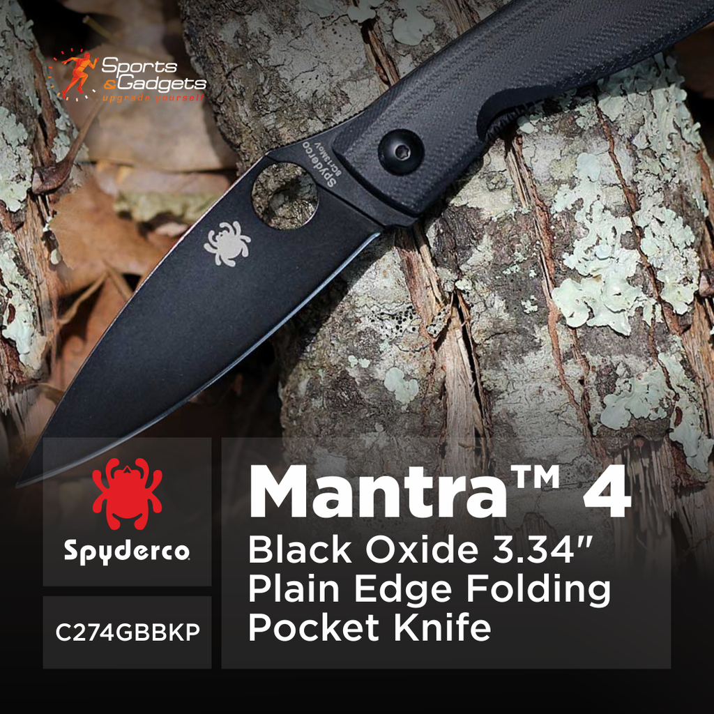 🔪 Spyderco Mantra 4 Black Oxide 3.34