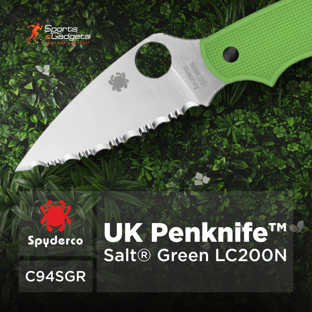 🔪 Spyderco UK Penknife Salt Green LC200N SpyderEdge: Built for Water, Built for Everyday Carry 🌊