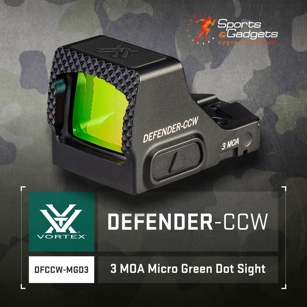 Vortex Optics Defender-CCW 3 MOA Micro Green Dot Sight – Compact, Rugged, Ready for EDC