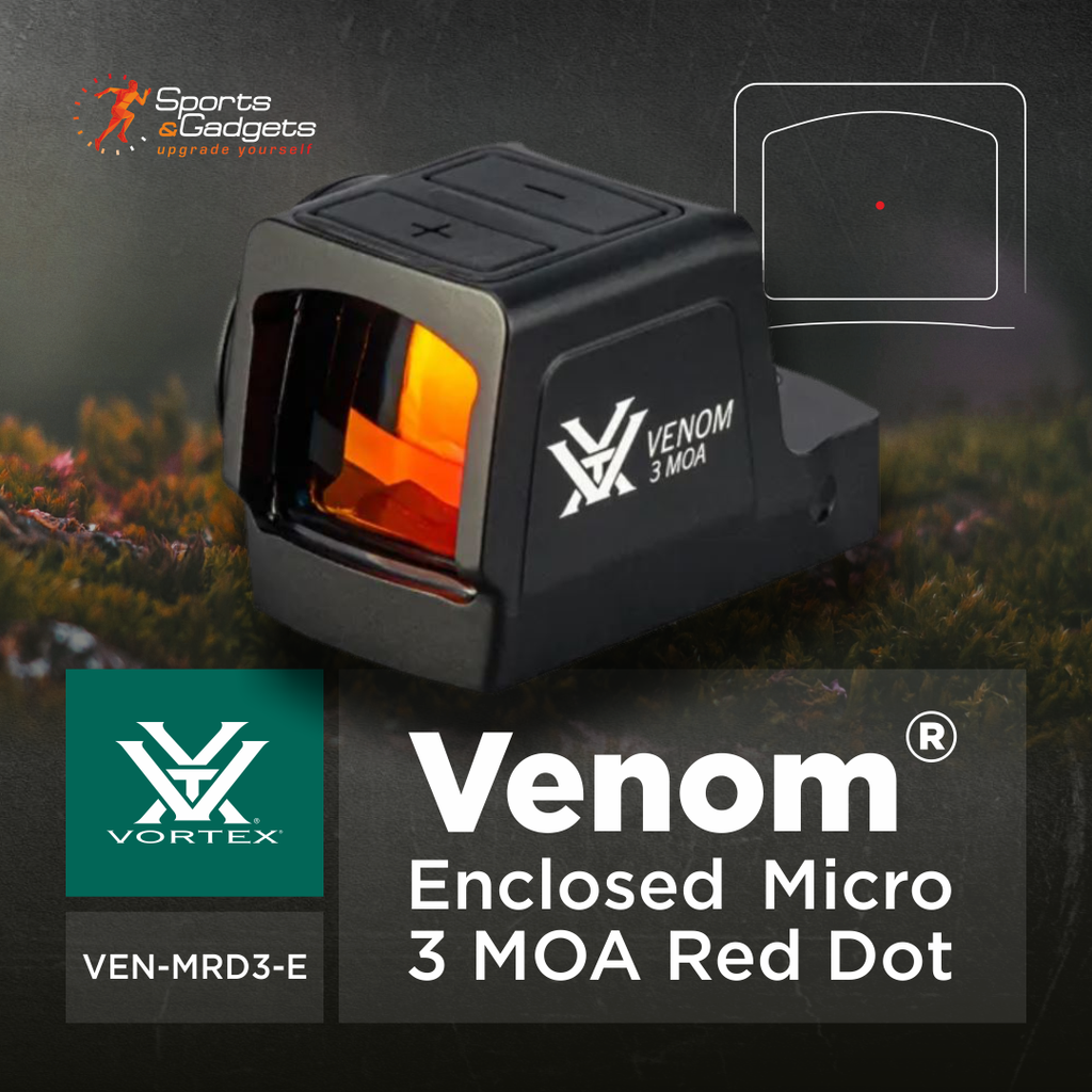 🎯 Vortex Optics Venom Enclosed Micro 3 MOA Red Dot (VEN-MRD3-E): Closed-Emitter Durability, Fast Acquisition, Motion Activation + Side-Load Battery🔴
