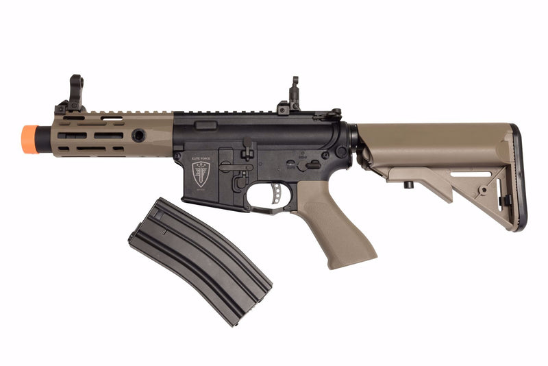 Umarex Elite Force EF M4 CQCX-6MM-BLACK/TAN AEG 6mm Airsoft Rifle with EyeTrace System (2279588)