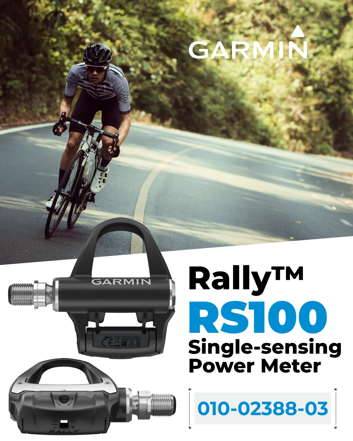 Garmin Rally RS100 Single-Sensing Power Meter Pedals Garmin Rally RS100 Single-Sensing Power Meter Pedals