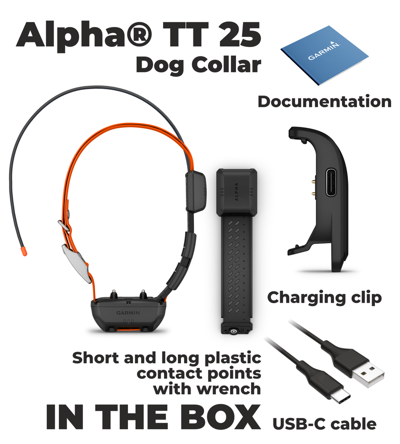 Garmin Alpha T 20 / TT 25 GPS Dog Tracking Collar with Wearable4U Bundle