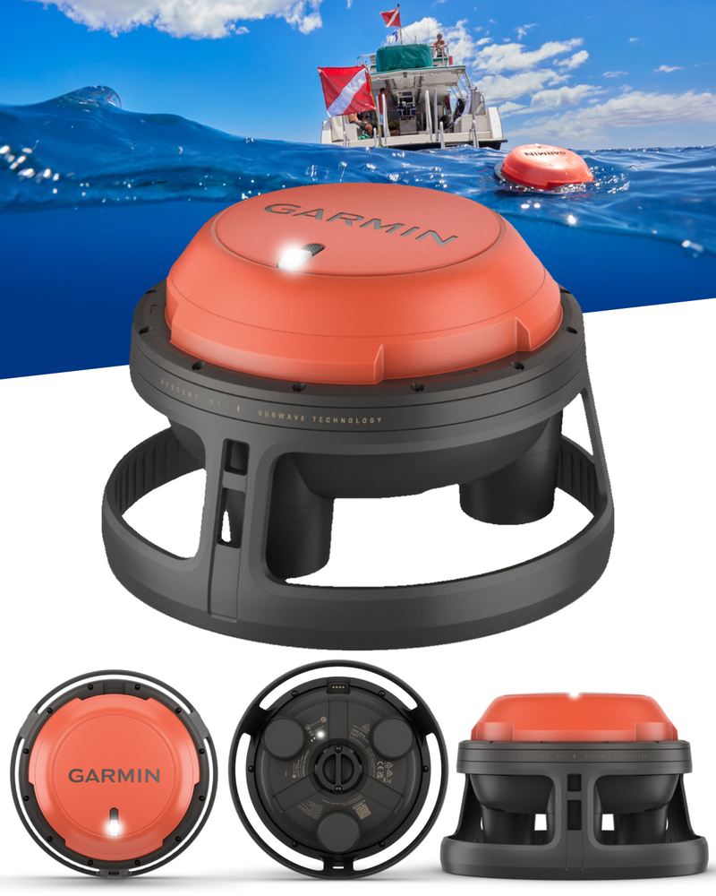 Garmin Descent S1 Buoy, Diver Communication with SubWave Sonar Messaging and Diver Monitoring, Descent T2 Transceivers and Compatible Dive Computer Required | Wearable4U Bundle (010-02546-00)