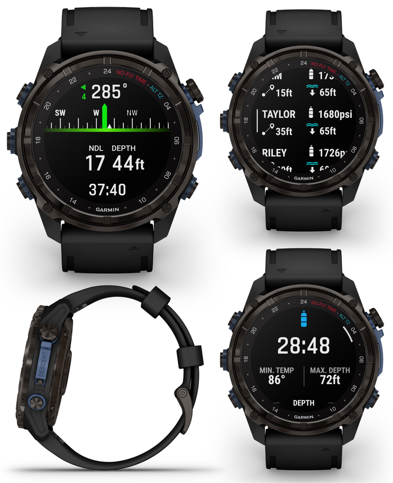 Garmin Descent Mk3 & Mk3i 51 mm & 43 mm, Titanium Dive Computer +extra-long strap | Up to 25 days Battery Life, AMOLED Display, GPS Smartwatch & Wearable4U Gift Bundle