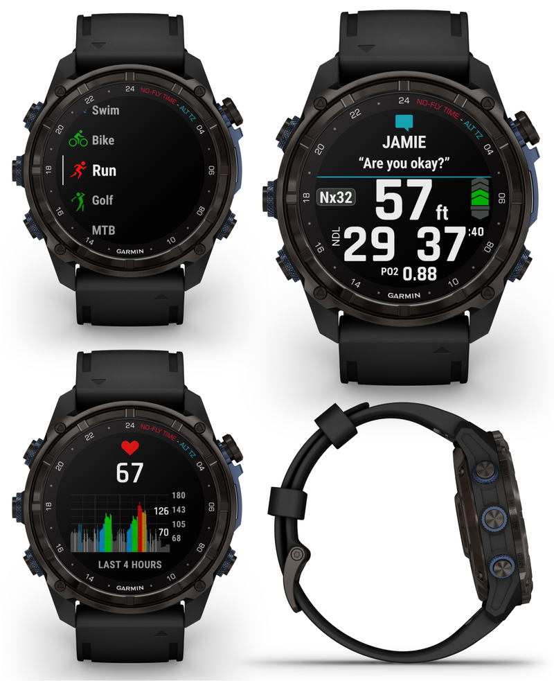 Garmin Descent Mk3 & Mk3i 51 mm & 43 mm, Titanium Dive Computer +extra-long strap | Up to 25 days Battery Life, AMOLED Display, GPS Smartwatch & Wearable4U Gift Bundle