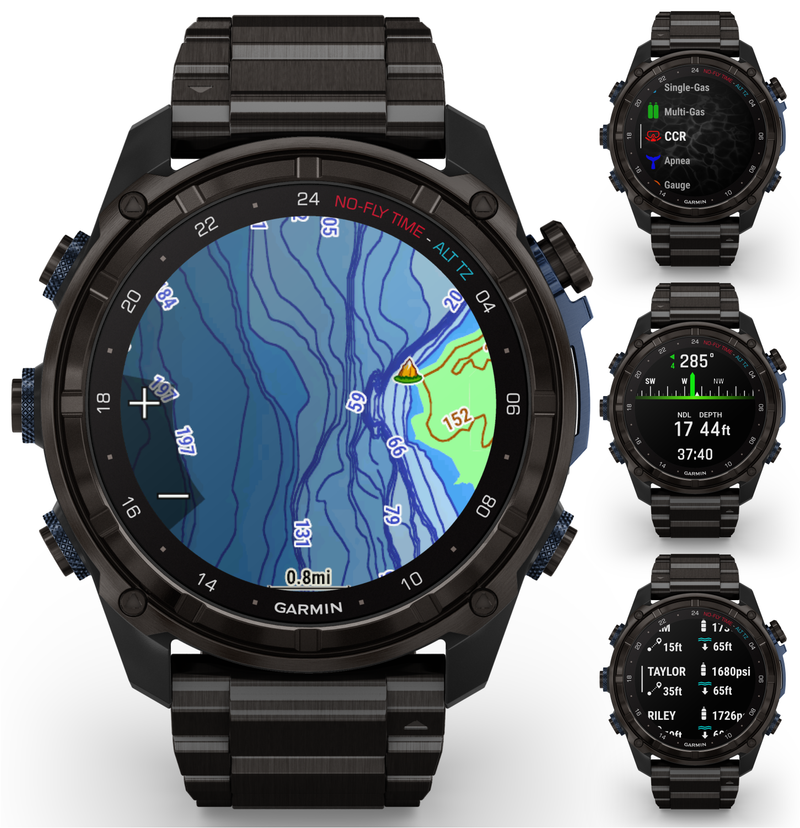 Garmin Descent Mk3 & Mk3i 51 mm & 43 mm, Titanium Dive Computer +extra-long strap | Up to 25 days Battery Life, AMOLED Display, GPS Smartwatch & Wearable4U Gift Bundle
