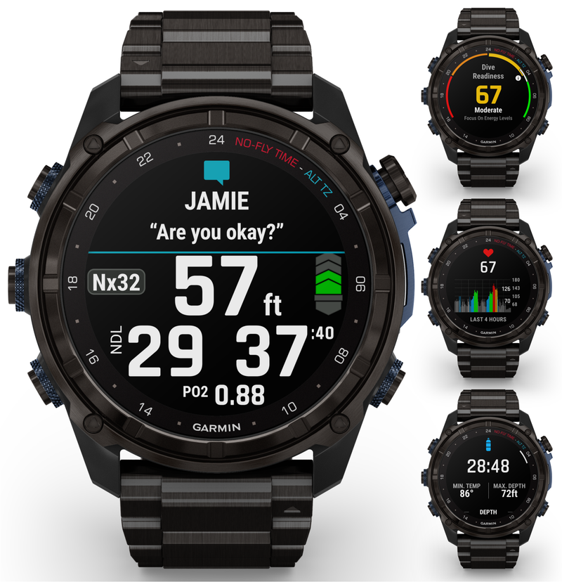 Garmin Descent Mk3 & Mk3i 51 mm & 43 mm, Titanium Dive Computer +extra-long strap | Up to 25 days Battery Life, AMOLED Display, GPS Smartwatch & Wearable4U Gift Bundle