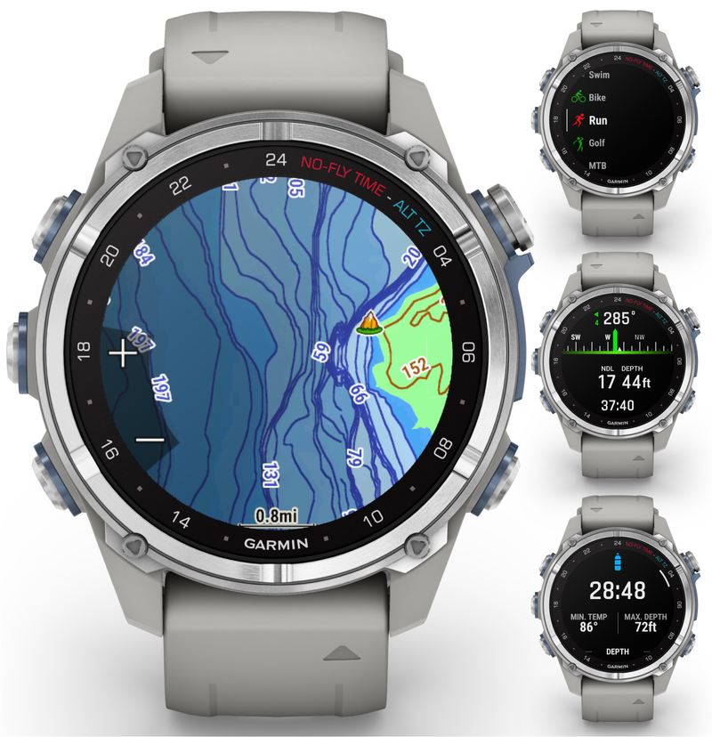 Garmin Descent Mk3 & Mk3i 51 mm & 43 mm, Titanium Dive Computer +extra-long strap | Up to 25 days Battery Life, AMOLED Display, GPS Smartwatch & Wearable4U Gift Bundle