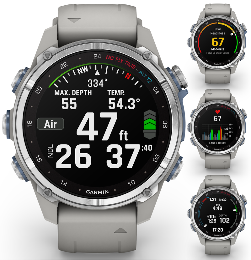 Garmin Descent Mk3 & Mk3i 51 mm & 43 mm, Titanium Dive Computer +extra-long strap | Up to 25 days Battery Life, AMOLED Display, GPS Smartwatch & Wearable4U Gift Bundle