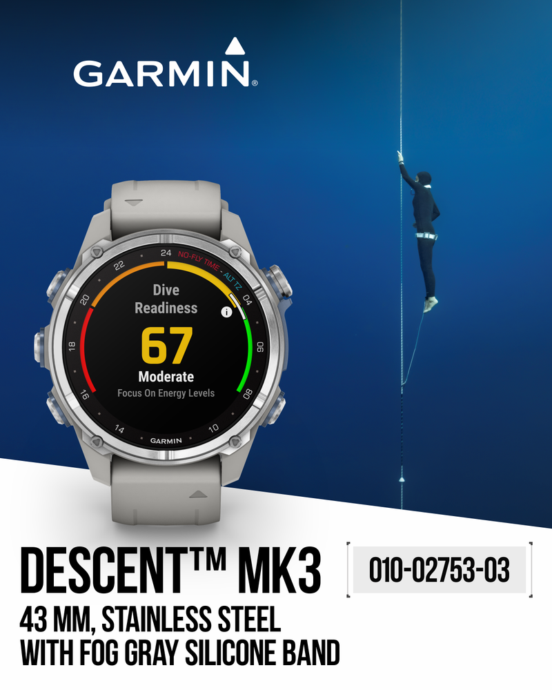 Garmin Descent Mk3 & Mk3i 51 mm & 43 mm, Titanium Dive Computer +extra-long strap | Up to 25 days Battery Life, AMOLED Display, GPS Smartwatch & Wearable4U Gift Bundle