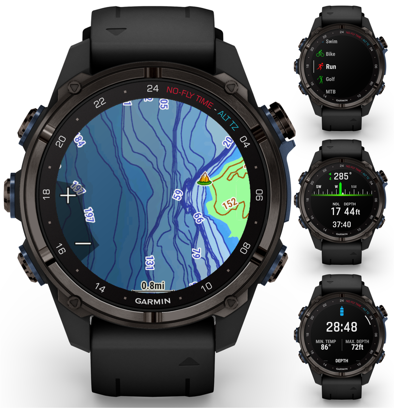 Garmin Descent Mk3 & Mk3i 51 mm & 43 mm, Titanium Dive Computer +extra-long strap | Up to 25 days Battery Life, AMOLED Display, GPS Smartwatch & Wearable4U Gift Bundle