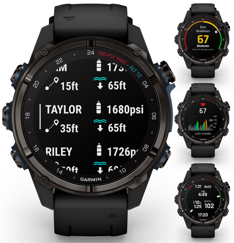 Garmin Descent Mk3 & Mk3i 51 mm & 43 mm, Titanium Dive Computer +extra-long strap | Up to 25 days Battery Life, AMOLED Display, GPS Smartwatch & Wearable4U Gift Bundle