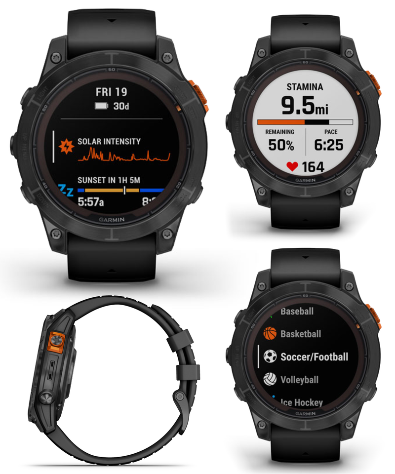 Garmin fenix 7 Pro Solar Series Multisport GPS 42/47/51 mm Smartwatch | Wearable4U Bundle
