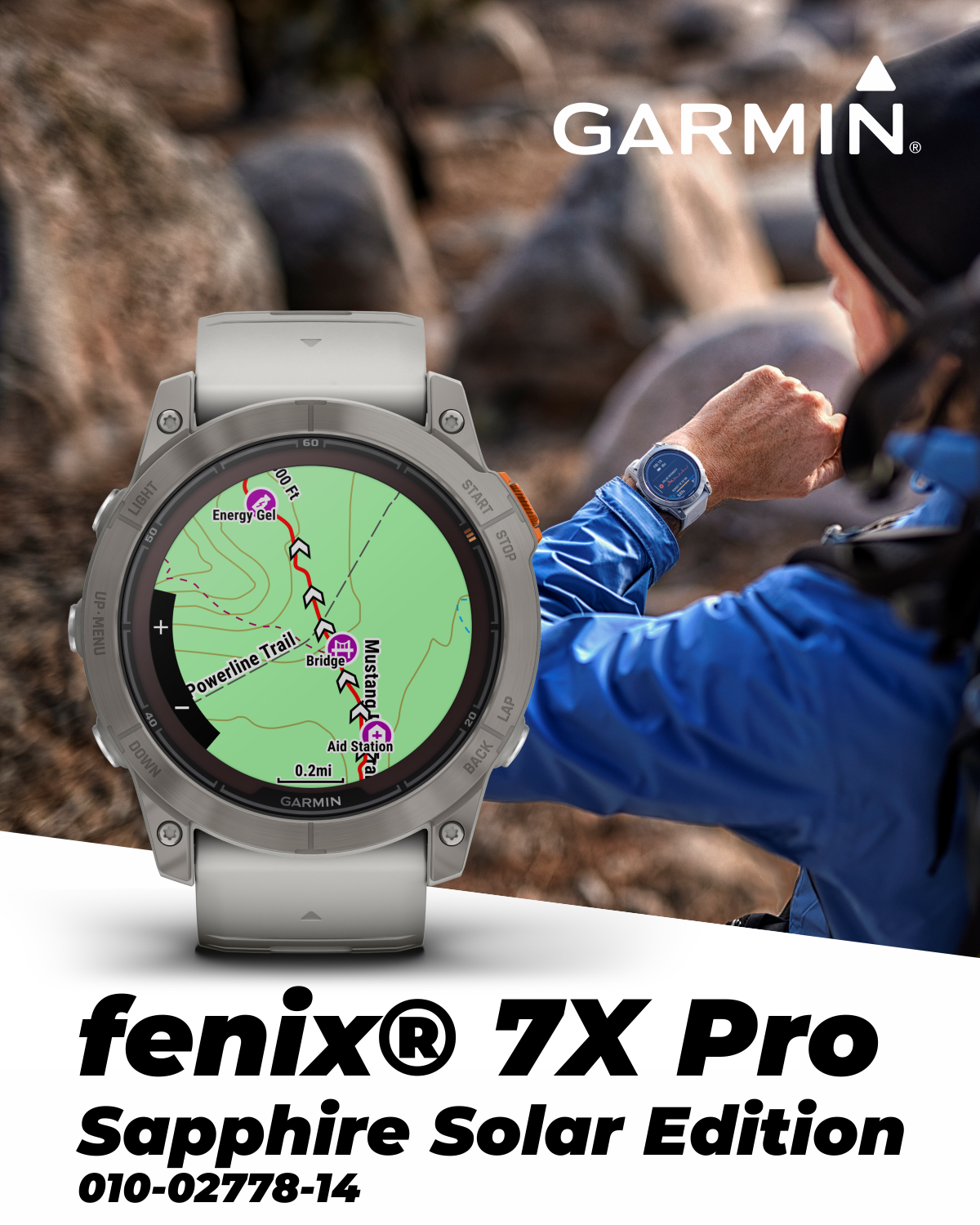 Garmin fenix 7 Pro Solar/Sapphire Solar Multisport GPS Smartwatch, Brand New