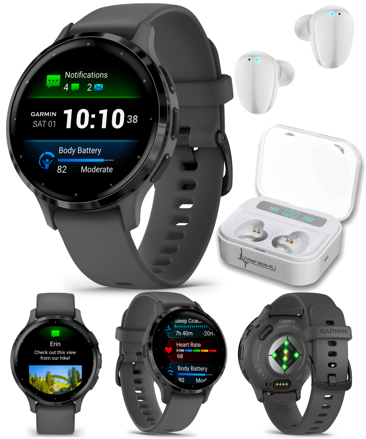 Garmin Venu 3 GPS Health & Fitness Smartwatch with AMOLED Touch Display