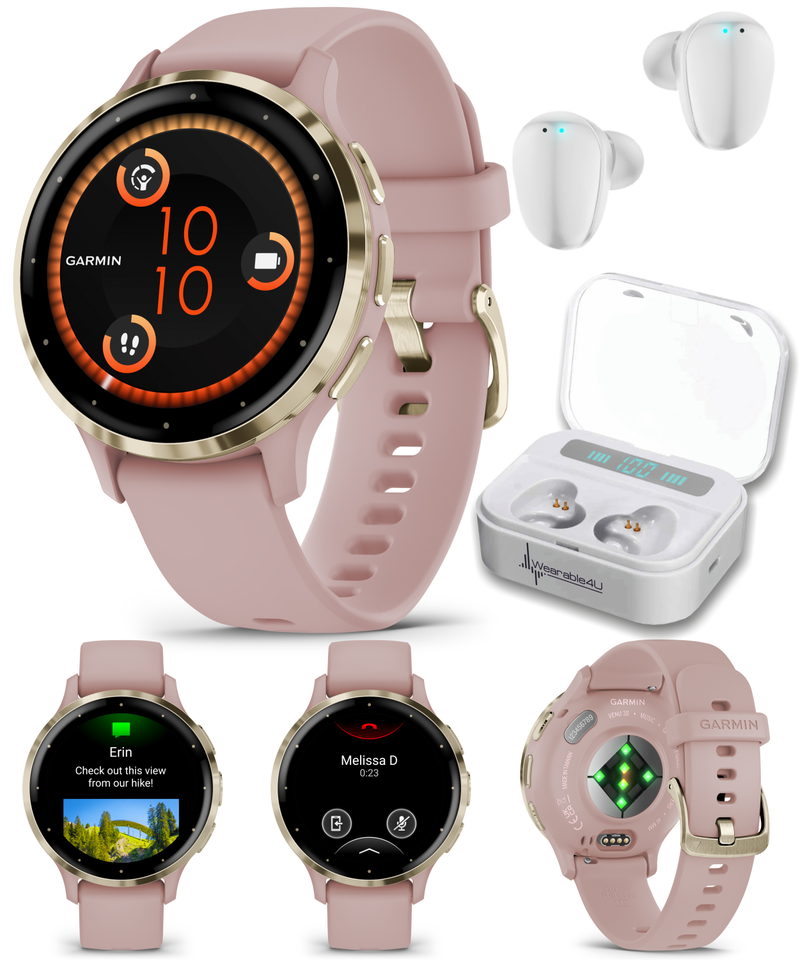 Garmin Venu 3 Series GPS Smartwatch AMOLED Display 41mm Watch, Advanced Health and Fitness Features, Wheelchair Mode, Sleep Coach with Wearable4U Bundle