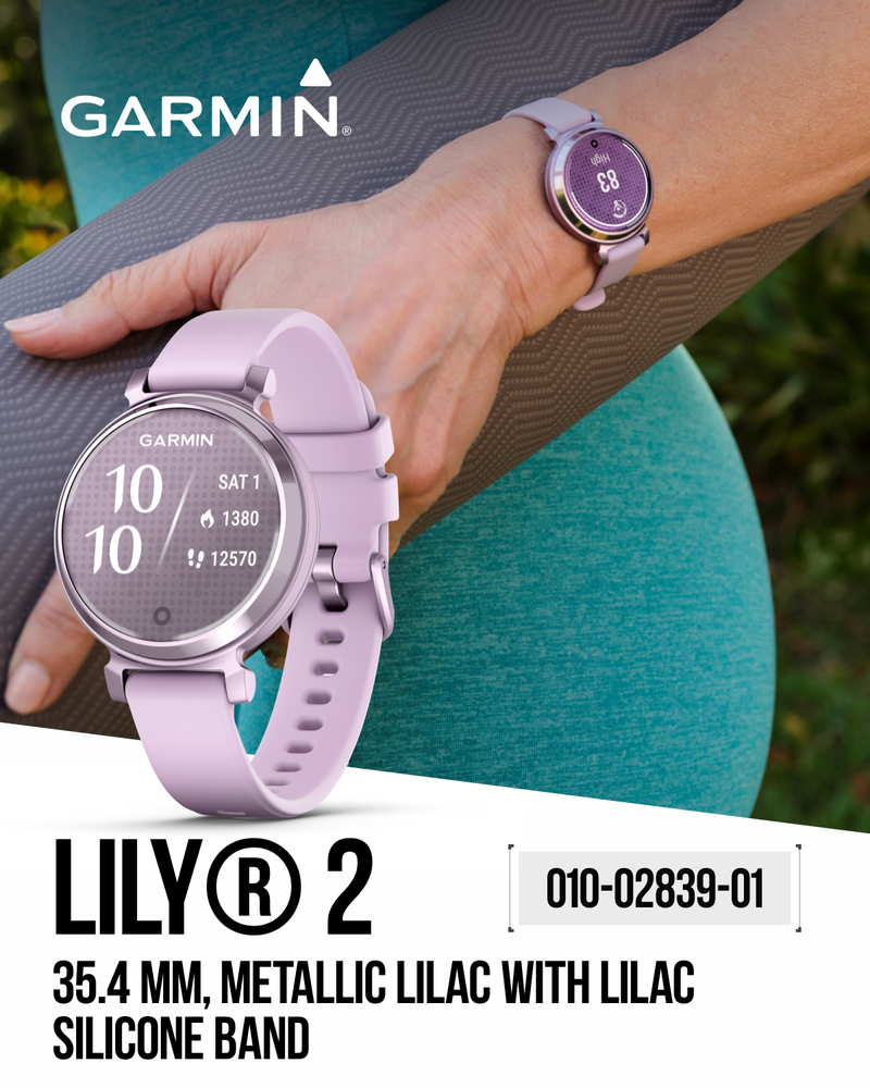 Garmin Lily 2  Women Small Stylish Smartwatch & Fitness tracker | Up to 5 days Battery Life, Health & Wellness Monitoring. with Wearable4U Gift Bundle