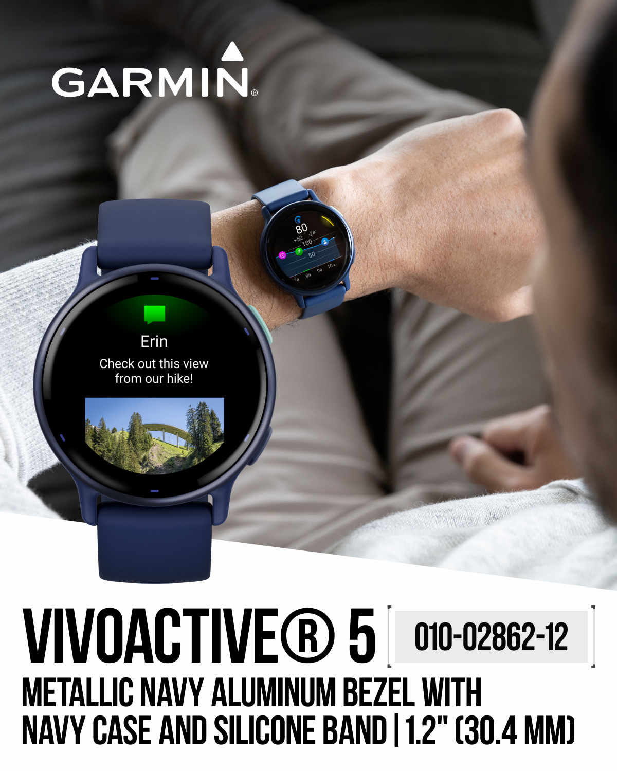 Garmin vivoactive 5, Aluminum Bezel with Ivory Case & Band
