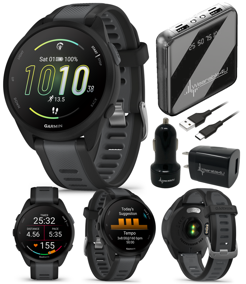 Garmin Forerunner 165 GPS Running Smartwatch | 19 hours in GPS mode |  AMOLED Display