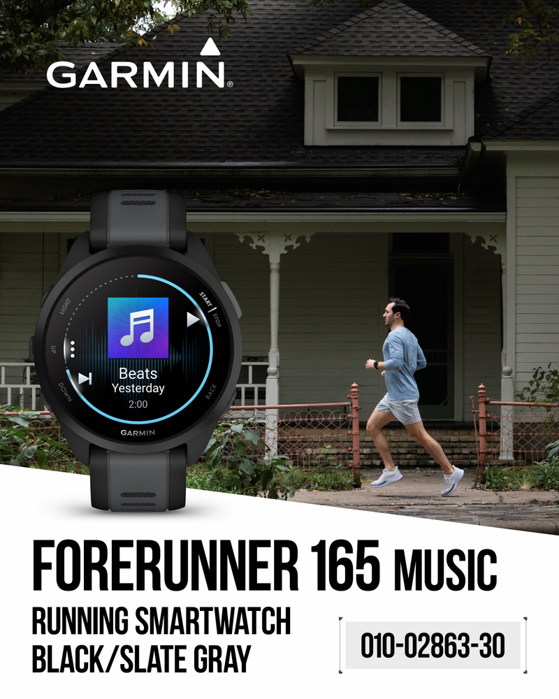 Garmin Forerunner 165 GPS Running Smartwatch | 19 hours in GPS mode |  AMOLED Display
