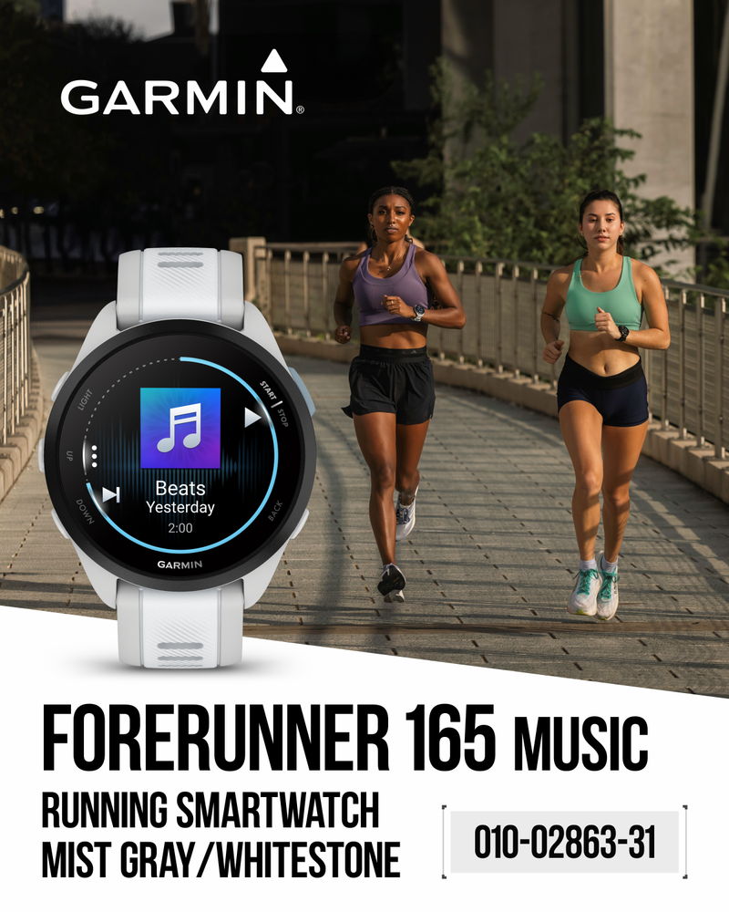 Garmin Forerunner 165 GPS Running Smartwatch | 19 hours in GPS mode |  AMOLED Display