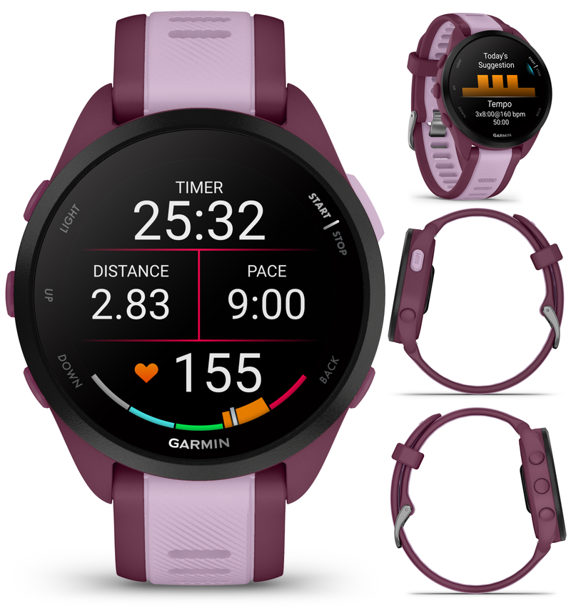Garmin Forerunner 165 GPS Running Smartwatch | 19 hours in GPS mode |  AMOLED Display