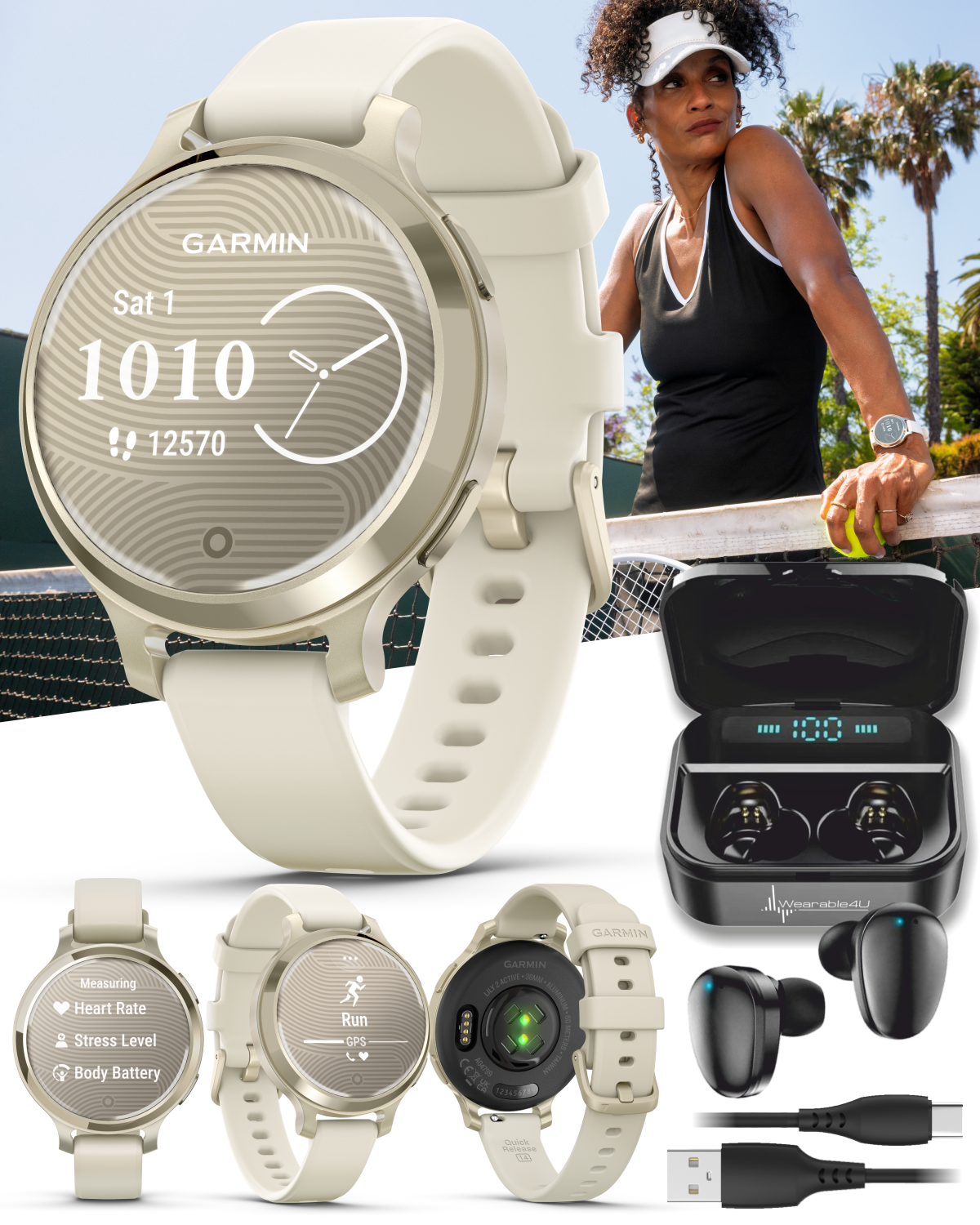 Garmin Lily 2 Active 38 mm Women Stylish GPS Smartwatch Sports and Gadgets