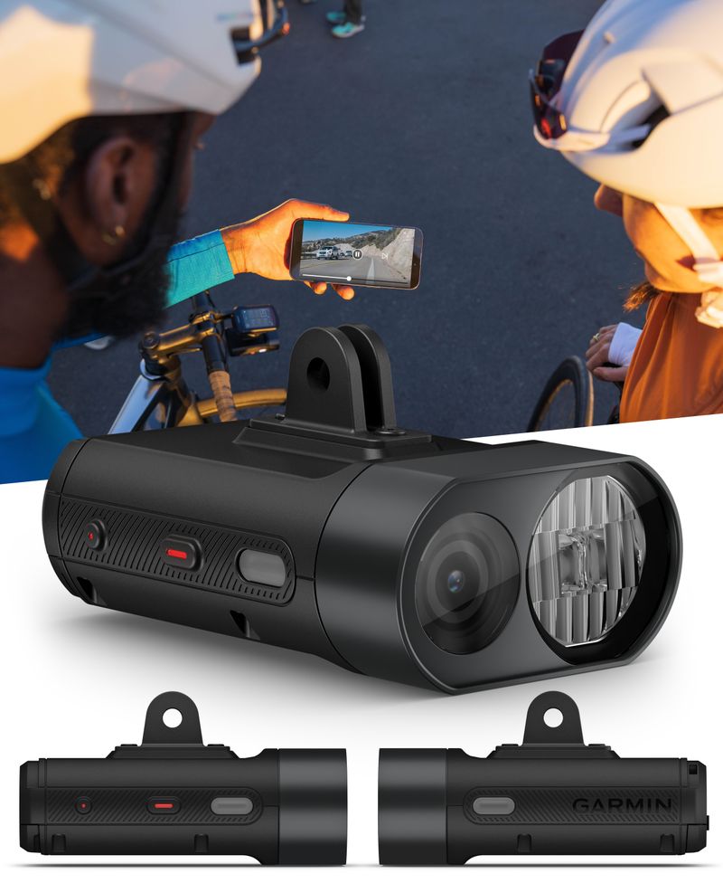 Garmin Varia Vue, Cycling Headlight and 4k Camera, Up to 600 Lumens, Auto Brightness, Crystal-Clear Video Recording, Incident Detection While Cycling w/ Wearable4U Bundle