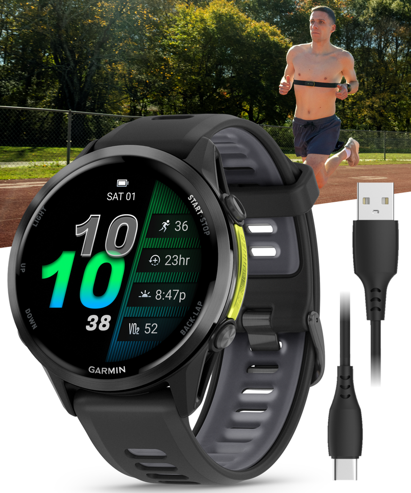 Garmin Forerunner 970 GPS Running Smartwatch Titanium, AMOLED Display, Wearable4U