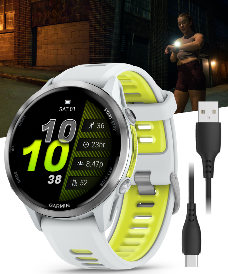 Garmin Forerunner 970 GPS Running Smartwatch Titanium, AMOLED Display, Wearable4U