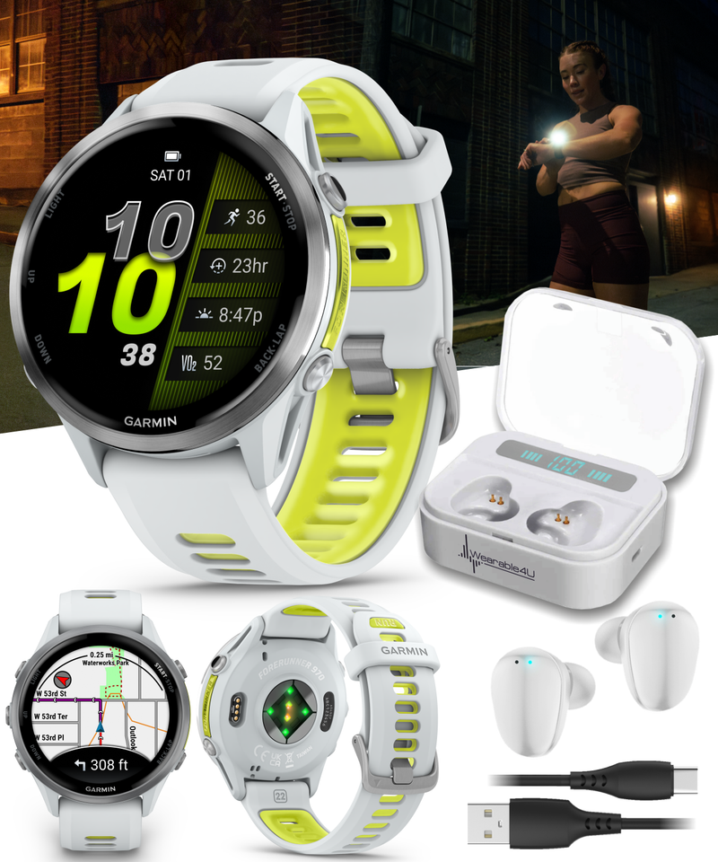 Garmin Forerunner 970 GPS Running Smartwatch Titanium, AMOLED Display, Wearable4U