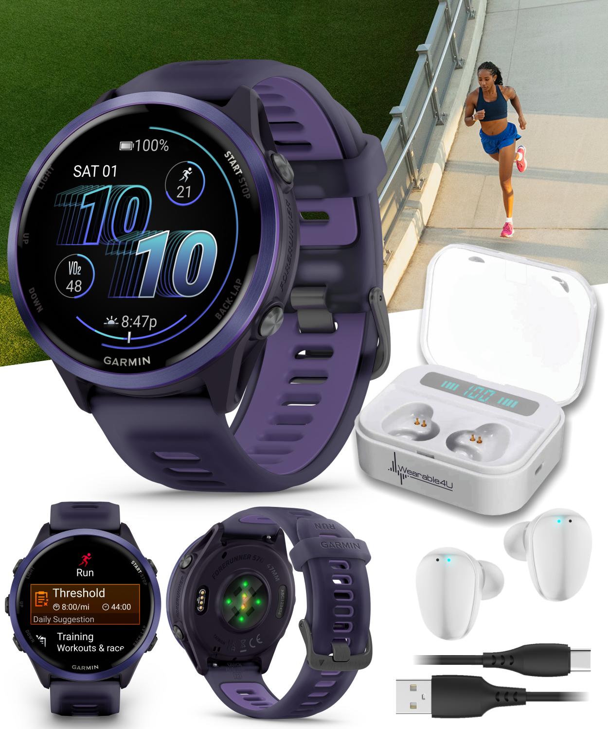 Garmin Forerunner 570 42mm 47 mm Advanced GPS Running and