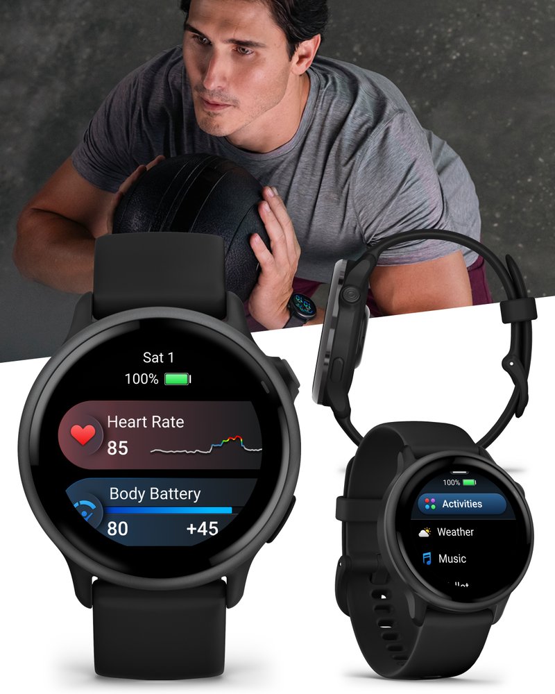 Garmin Vivoactive 6 - Health & Fitness GPS Smartwatch, 1.2" Bright AMOLED Display, Up to 11 Days of Battery | Wearable4U Bundle