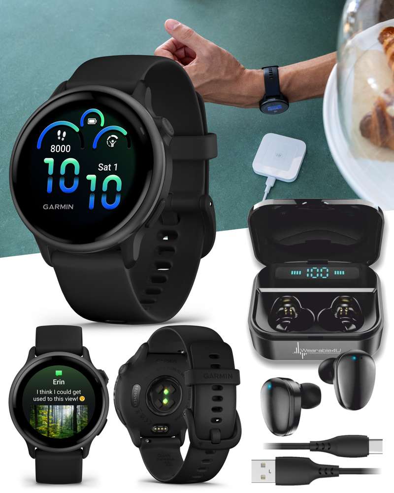 Garmin Vivoactive 6 - Health & Fitness GPS Smartwatch, 1.2" Bright AMOLED Display, Up to 11 Days of Battery | Wearable4U Bundle