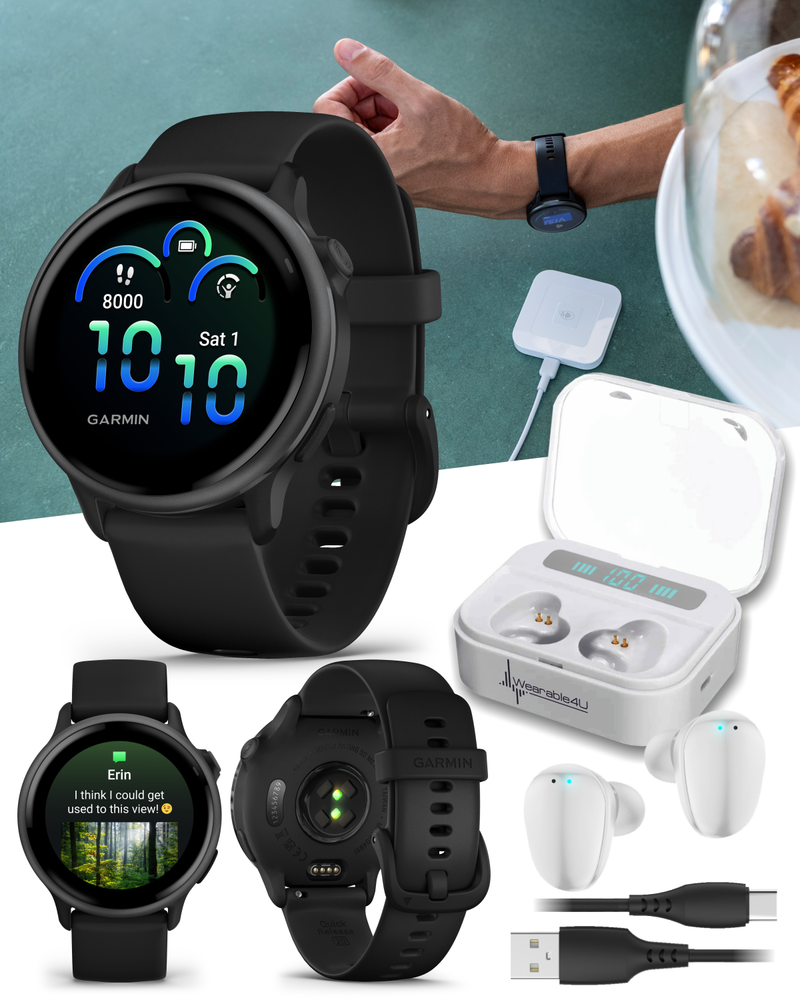 Garmin Vivoactive 6 - Health & Fitness GPS Smartwatch, 1.2" Bright AMOLED Display, Up to 11 Days of Battery | Wearable4U Bundle