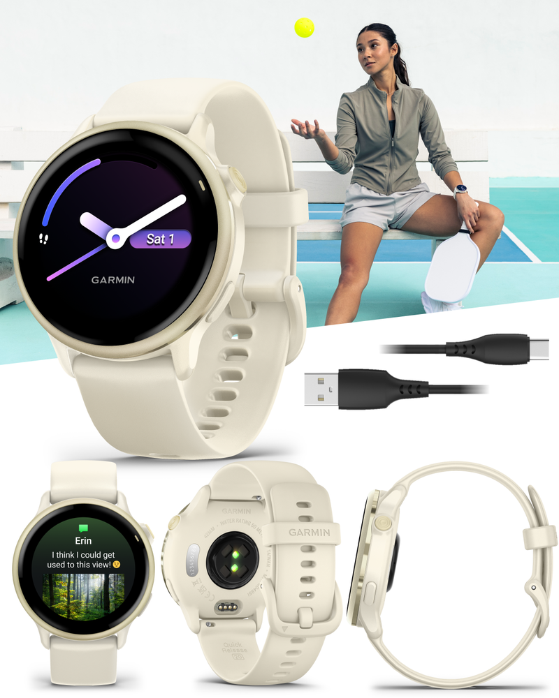 Garmin Vivoactive 6 - Health & Fitness GPS Smartwatch, 1.2" Bright AMOLED Display, Up to 11 Days of Battery | Wearable4U Bundle