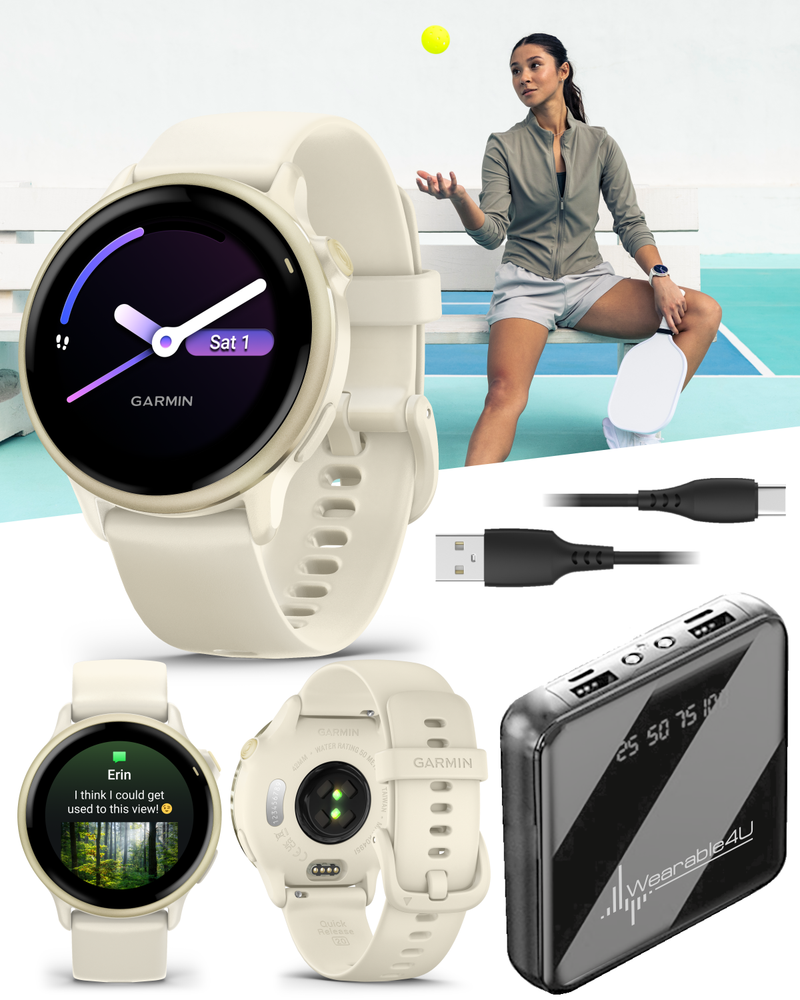 Garmin Vivoactive 6 - Health & Fitness GPS Smartwatch, 1.2" Bright AMOLED Display, Up to 11 Days of Battery | Wearable4U Bundle