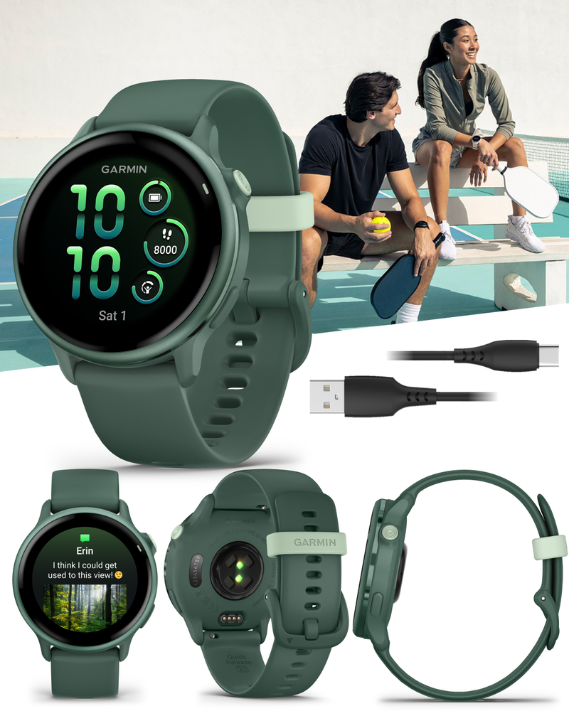 Garmin Vivoactive 6 - Health & Fitness GPS Smartwatch, 1.2" Bright AMOLED Display, Up to 11 Days of Battery | Wearable4U Bundle