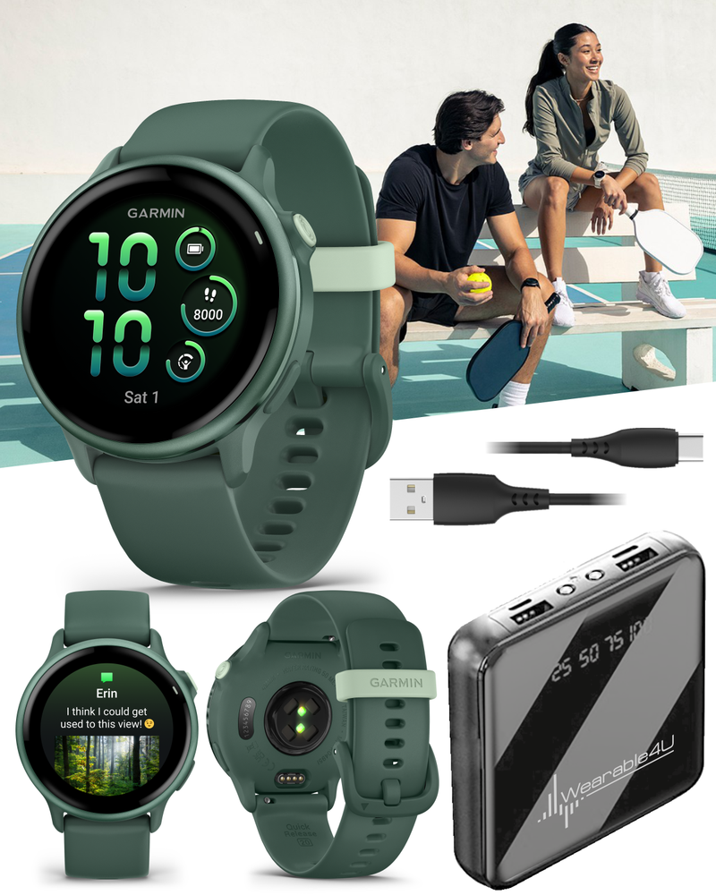 Garmin Vivoactive 6 - Health & Fitness GPS Smartwatch, 1.2" Bright AMOLED Display, Up to 11 Days of Battery | Wearable4U Bundle