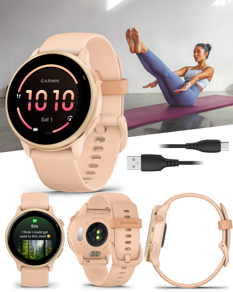 Garmin Vivoactive 6 - Health & Fitness GPS Smartwatch, 1.2" Bright AMOLED Display, Up to 11 Days of Battery | Wearable4U Bundle