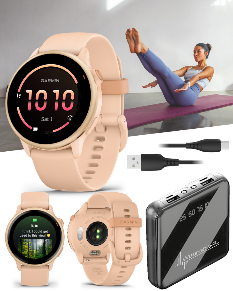 Garmin Vivoactive 6 - Health & Fitness GPS Smartwatch, 1.2" Bright AMOLED Display, Up to 11 Days of Battery | Wearable4U Bundle