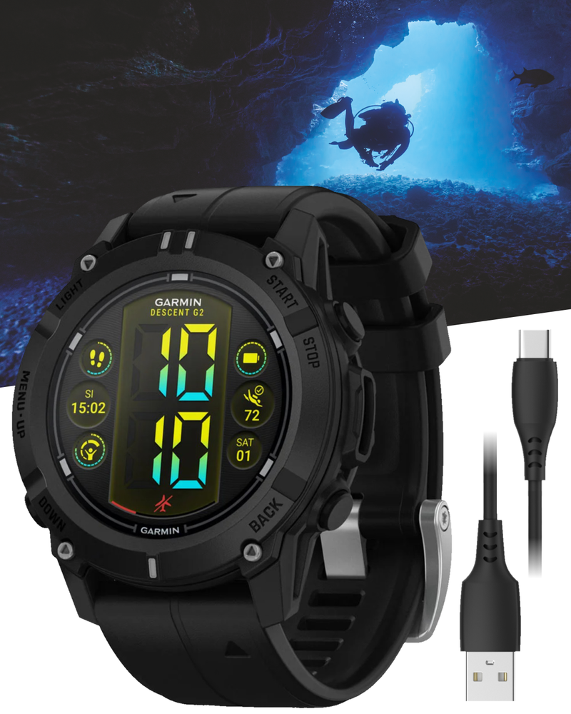 Garmin Descent G2 Watch-style Dive Computer Smartwatch, AMOLED Display, Diving