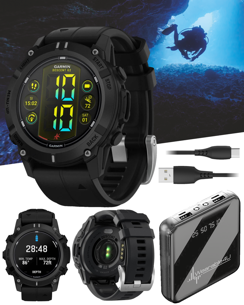 Garmin Descent G2 Watch-style Dive Computer Smartwatch, AMOLED Display, Diving
