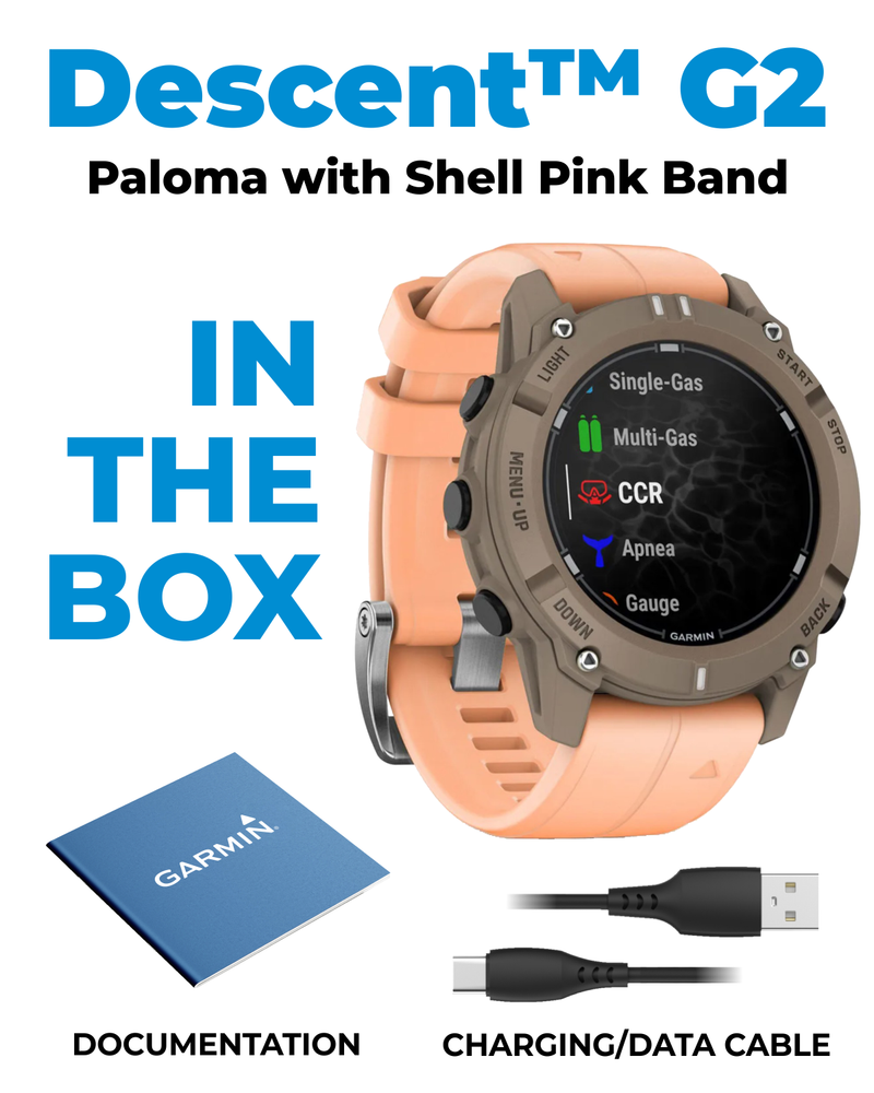 Garmin Descent G2 Watch-style Dive Computer Smartwatch, AMOLED Display, Diving