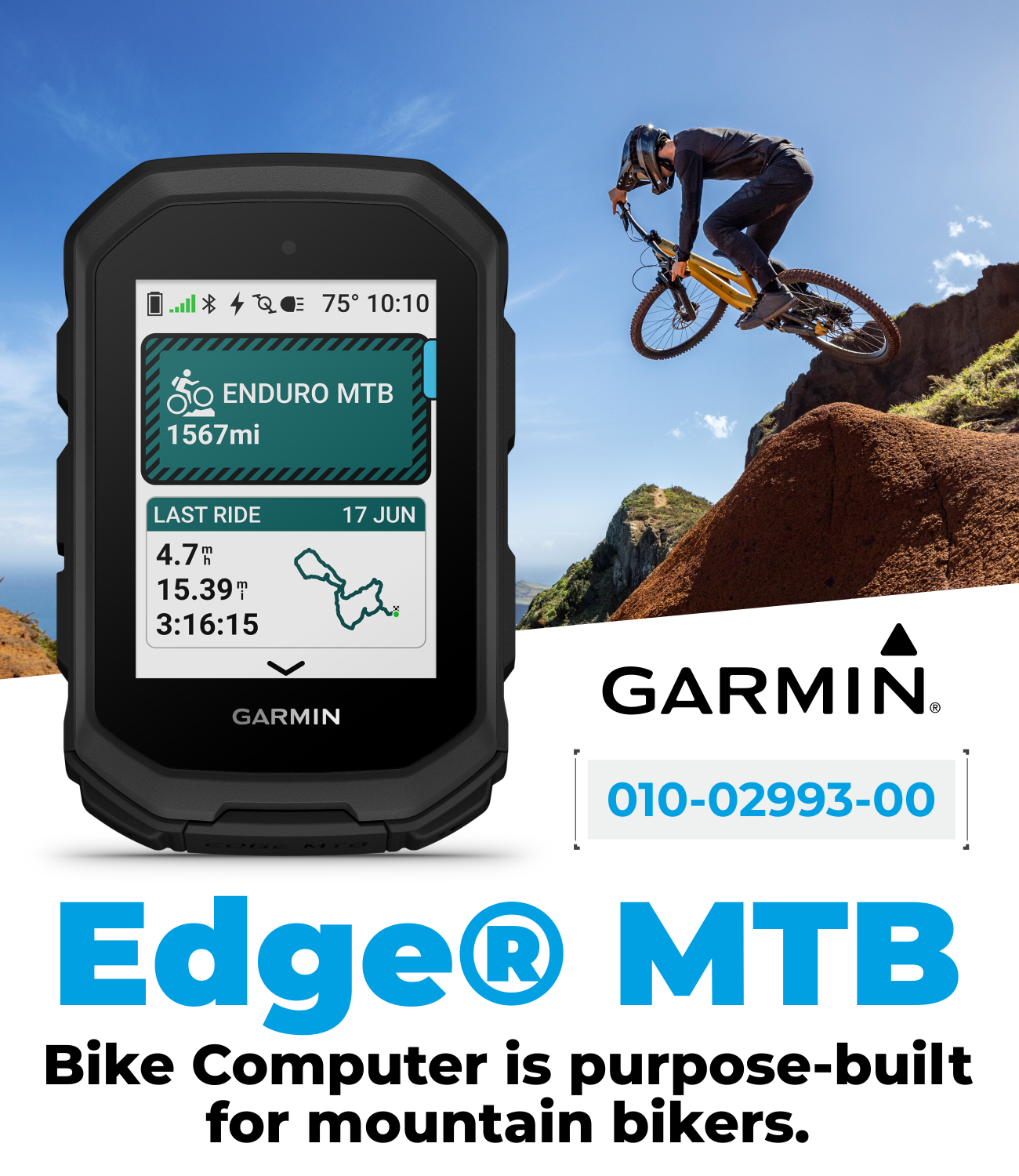 gps navigation mountainbike Garmin Edge MTB Rugged GPS Bike Computer with Mountain Bike Metrics, T – Sports and Gadgets