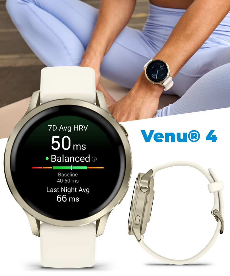 Garmin Venu 4 - 41/45mm AMOLED Advanced Health & Fitness GPS Smartwatch, Bright & Colorful Display, Built-in Flashlight, Up to 10/12 Days Battery Life with Wearable4U Bundle