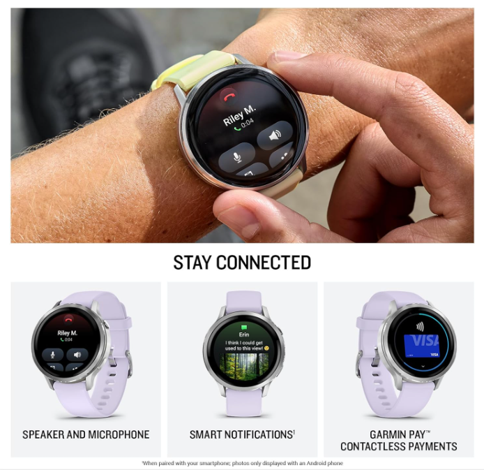 Garmin Venu 4 - 41/45mm AMOLED Advanced Health & Fitness GPS Smartwatch, Bright & Colorful Display, Built-in Flashlight, Up to 10/12 Days Battery Life with Wearable4U Bundle