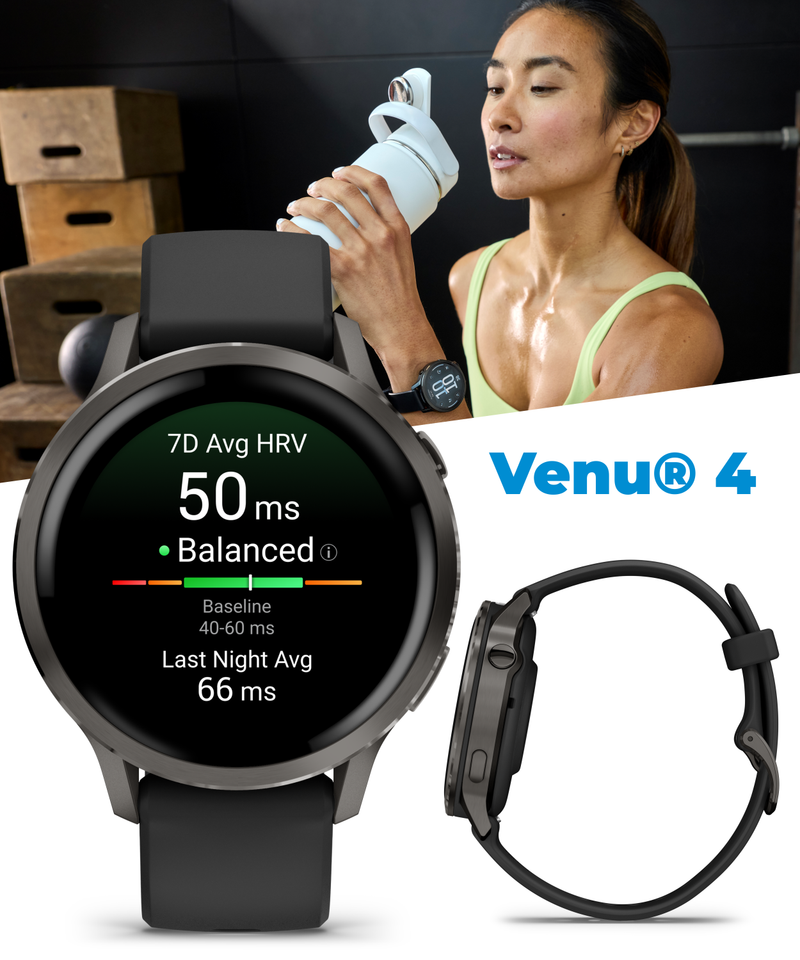 Garmin Venu 4 - 41/45mm AMOLED Advanced Health & Fitness GPS Smartwatch, Bright & Colorful Display, Built-in Flashlight, Up to 10/12 Days Battery Life with Wearable4U Bundle